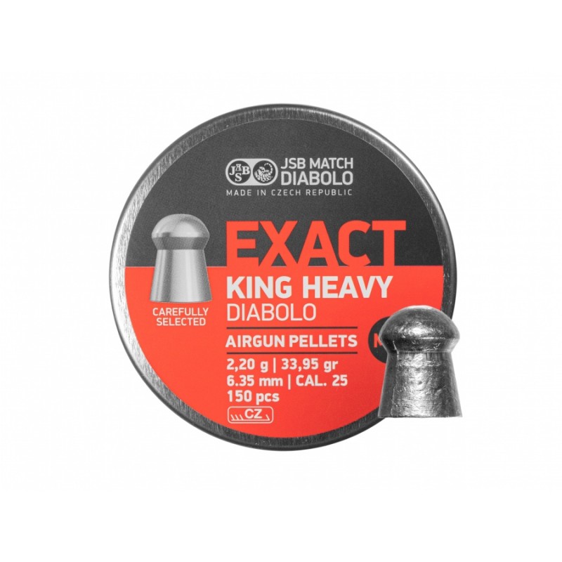 JSB Exact King Heavy 150kpl 6,35mm/.25cal luoteja