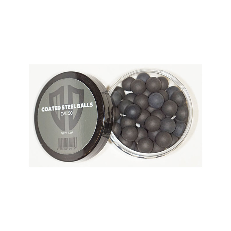Coated Steel Balls .50cal 50pcs, Black