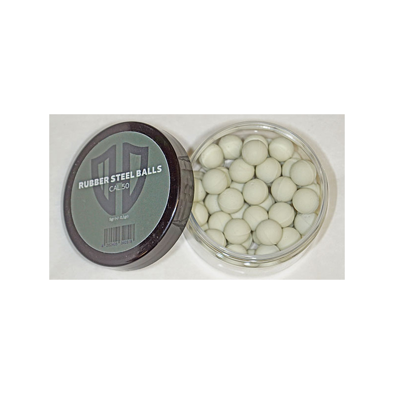 Rubber Steel Balls .50cal 50pcs