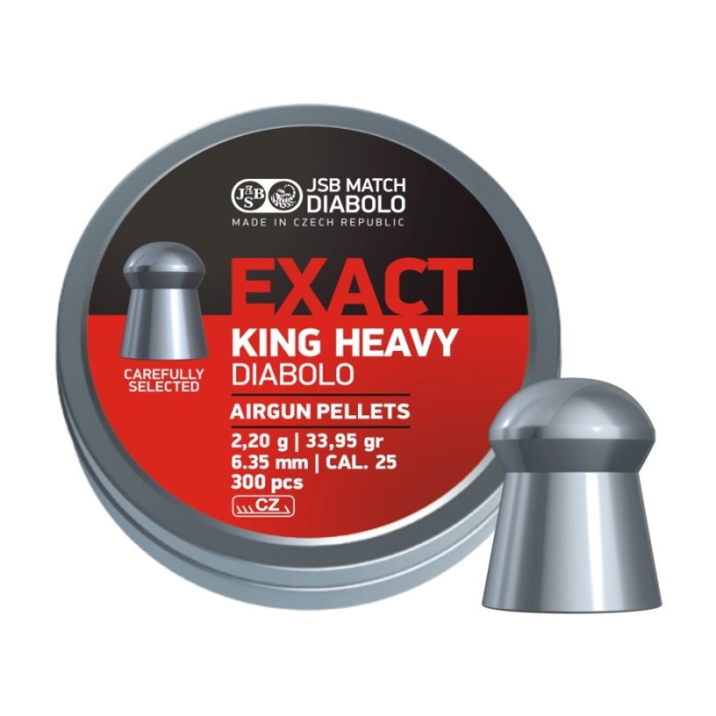JSB Exact King Heavy 300kpl 6,35mm/.25cal luoteja