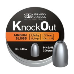 JSB Knockout slug 5,5mm/.216cal 200kpl luoteja